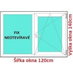 Soft Dvoukřídlé plastové okno 120x140 cm FIX+OS – HobbyKompas.cz