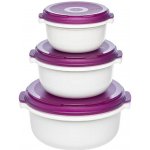 Emsa Micro Family Sada dóz do mikrovlnné trouby 0.5 l + 1 l + 1.5 l bílo-růžová 508455 – Zbozi.Blesk.cz