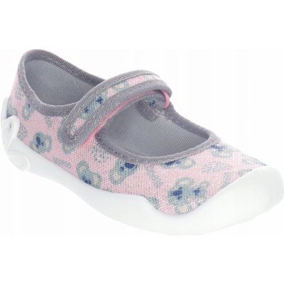 Befado dívčí balerínky domácí obuv 114X513 růžové panda – Sleviste.cz