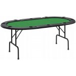 vidaXL Skládací deska na poker pro 10 hráčů zelená 207 x 106 x 76 cm – Zboží Dáma