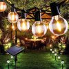 Vánoční osvětlení Topchances LED pohádková světla venkovní solární žárovky G40 vodotěsné pro zahradu svatbu balkon dům párty vánočníImitaceace teplá bílá s 10 žárovkami 10 LED