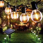 Topchances LED pohádková světla venkovní solární žárovky G40 vodotěsné pro zahradu svatbu balkon dům párty vánočníImitaceace teplá bílá s 10 žárovkami 10 LED – Zboží Mobilmania