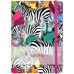 Spoko zápisník, JungleII zebra A5, 75 g, 96 listů linkovaný – Zboží Dáma