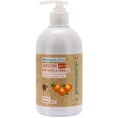 Greenatural Intimní mycí gel Sensitive mandarinka a aloe vera pH 5,5 BIO 500 ml – Zboží Dáma