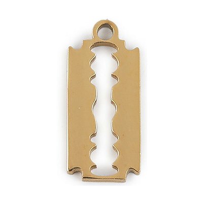 Přívěsek z nerezové oceli nůžky, žiletka Varianta: 4 zlatá žiletka, Balení: 1 ks – Hledejceny.cz