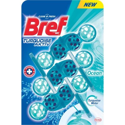 Bref Color Aktiv tuhý WC blok Ocean 3 x 50 g – Zboží Mobilmania