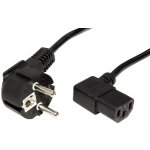 Value Kabel síťový, CEE 7/7(M) - IEC320 C13, 90°, 1,8m, černý - 19.99.1118 – Zboží Mobilmania