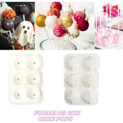 Cesil Silikonová pečicí forma na Cake Pops na 6 ks 12,5x5 cm