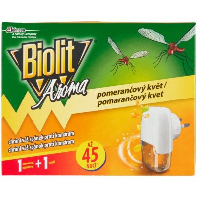 Biolit elektrický odpařovač proti komárům 1 náplň 45 nocí Pomerančový květ – Zboží Mobilmania