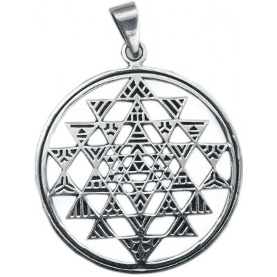 Magický stříbrný přívěsek, amulet Shri Jantra 990690011011 – Hledejceny.cz