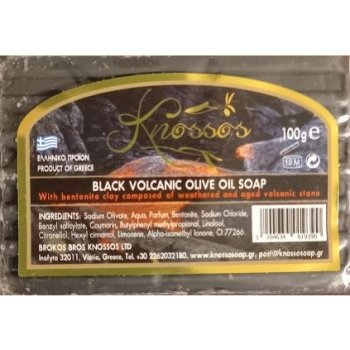 Knossos Řecké olivové mýdlo černé s bentonitovou hlínou 100 g