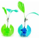 Beeztees Hračka pro kočky plastové kyvadlo kulaté s pírkem 5cm – Zboží Dáma