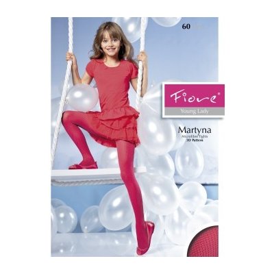 Fiore Martyna 60 DEN se vzorem červená korálová Y5058 – Zboží Dáma