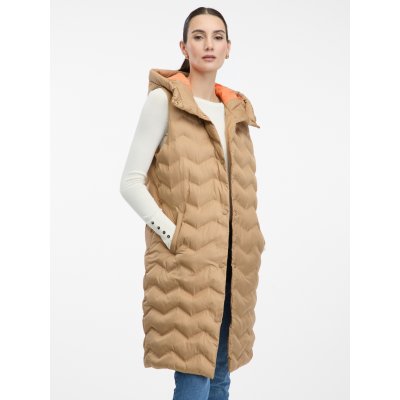 Orsay dámská prošívaná vesta hnědá – Zboží Mobilmania