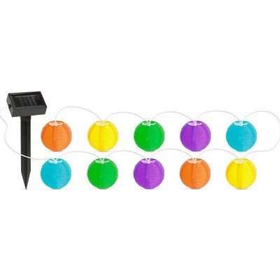 GARDEN OF EDEN LED Solární řetěz 10xLED 1,2V 3,7m IP44 multicolor LC3269 – Hledejceny.cz