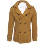 Dstreet pánský dvouřadý kabát CX0443 pískový – Zboží Mobilmania