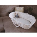 Ahojbaby Ahojbaby Mojžíšův košík pro miminko Paper Dream white + matrace Basic – Zboží Dáma