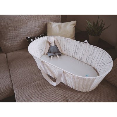 Ahojbaby Ahojbaby Mojžíšův košík pro miminko Paper Dream white + matrace Basic – Zboží Dáma