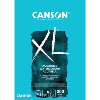 Canson XL Aquarelle Skicák v kroužkové vazbě A3 CP, 300g, 30 listů – Zboží Dáma