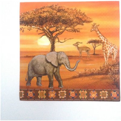 Ubrousky na dekupáž Afrika 1ks – Zboží Dáma