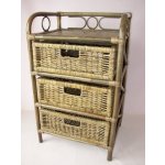 Ratanová komoda 3 zásuvky hnědá ratan – Zboží Mobilmania