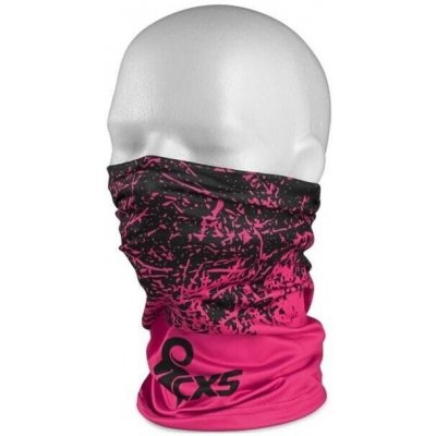 Canis CXS šátek multifunkční dětský 18x36cm černo růžový – Hledejceny.cz