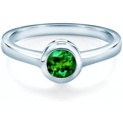 Savicki zásnubní prsten bílé zlato smaragd MR R2 2 BSZM
