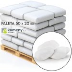 Kameny.cz Bílé mramorové oblázky White Thassos Vyberte si balení: Paleta - 50 x 20 kg - DOPRAVA ZDARMA, Vyberte si velikostní frakci: 3 - 6 cm – Zboží Dáma