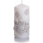 Bartek Candles SOVA ZIMNÍ VÁLEC vánoční d6x13cm bílá – Hledejceny.cz