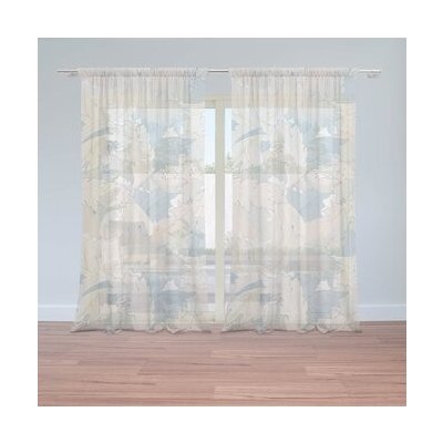 Sablio Záclony Listí: 2ks 150x250cm – Hledejceny.cz