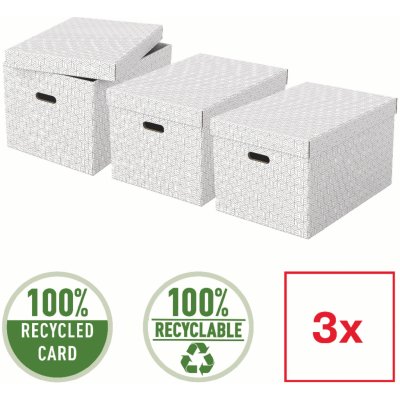 ESSELTE Archivační krabice Home, bílá, vel. L, 3 ks – Hledejceny.cz