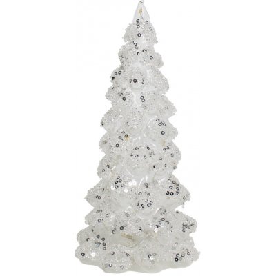 Bílý vánoční stromek se třpytkami Led L Ø13*30cm – Zbozi.Blesk.cz