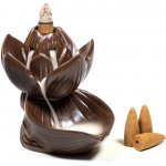 Ancient Wisdom Stojan na vonné kužely Tekoucí dým hnědý lotos – Zboží Dáma