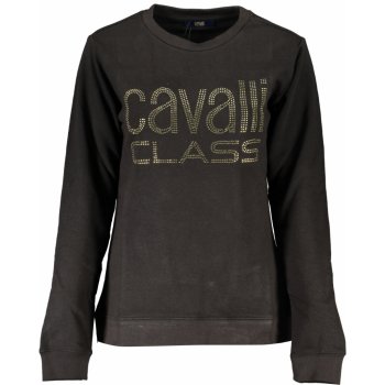 Cavalli Class women ZIPLESS sweatshirt BLACK