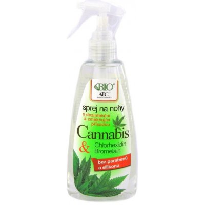 Bione Cosmetics Cannabis sprej na nohy s dezinfekční a změkčující přísadou 260 ml – Zboží Mobilmania