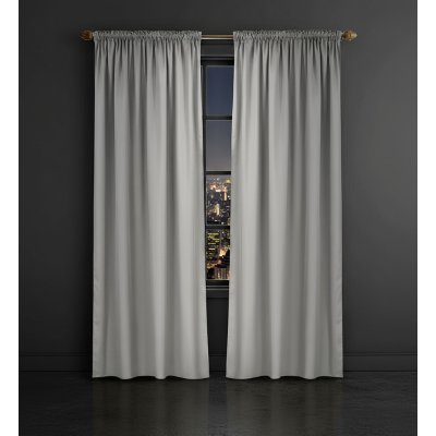 Dekorační závěs s řasící páskou LIVIA světle šedá 145x250 cm (cena za 1 kus) MyBestHome – Zboží Mobilmania