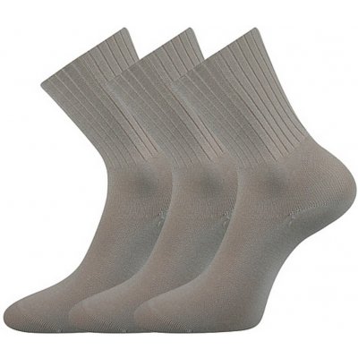 Boma Diarten ponožky s volným lemem 3 páry světle šedá