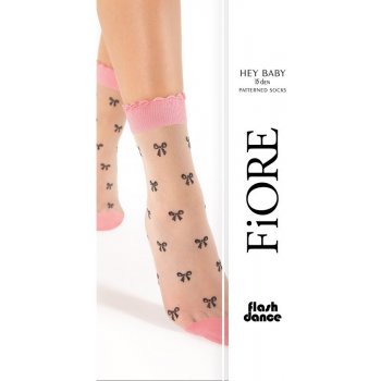Fiore Hey Baby 15 DEN dámské ponožky dusty rose-black-poudre