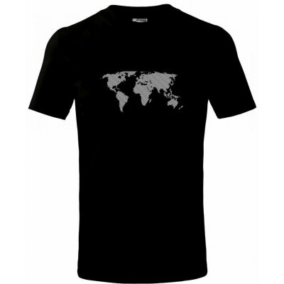 Mapa světa otisk tričko dětské bavlněné černá – Zboží Mobilmania
