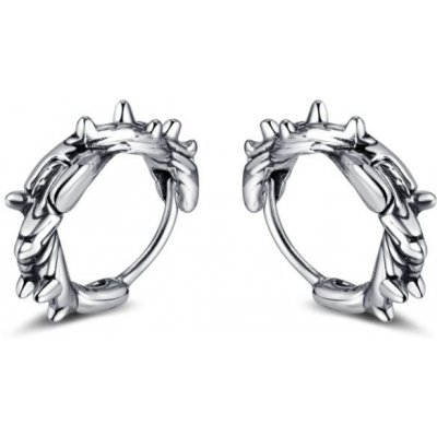 Impress Jewelry ocelové náušnice kruhy s trny stříbrné GE826 – Zboží Mobilmania