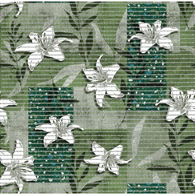 Aquamat koupelnová pěnová rohož 4066-1 Lilie zelená metráž 130 cm – Zboží Dáma