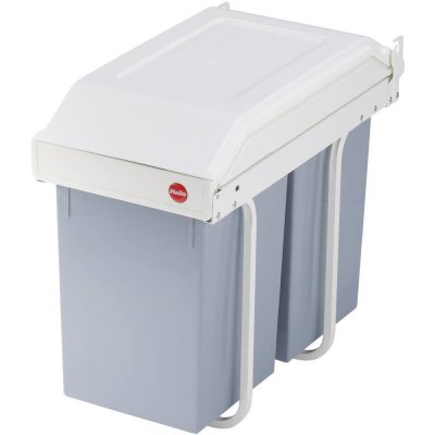Hailo Multi-Box Duo L 3659-001 systém třídění odpadu 28 l ocelový plech šedá bílá 1 ks – Zboží Mobilmania