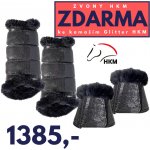 HKM Kamaše Comfort Glitter černá – Sleviste.cz
