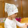 Dětský šátek Dívčí bavlněný šátek kombinovaný s úplet