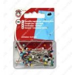 Špendlíky se skleněnou hlavičkou barevné/bílé 0,6x30mm 100ks – Zboží Mobilmania