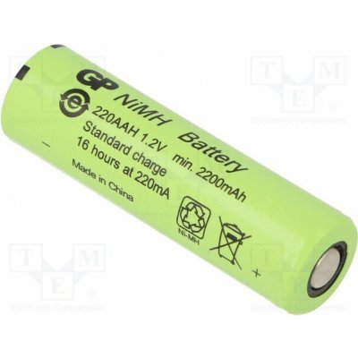 GP 220AAH-B AA Akum: Ni-MH; AA; 1,2V; 2200mAh; Ø14,5x49,5mm; 1ks. – Zboží Živě