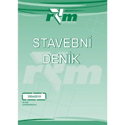 RVM 20060018 Stavební deník A4 - 53 listý propisovací, čísl. – Zboží Živě