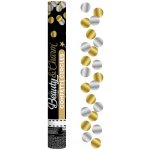 GoDan Konfety vystřelovací kolečka zlatá a stříbrná 40 cm – Zboží Dáma