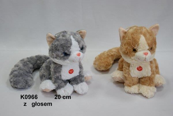 Teddies Kočka sedící se zvukem 20 cm