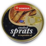 Sokra Šproty uzené v rostlinném oleji 160 g – Zboží Dáma